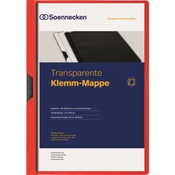 Soennecken 3316 Klemmmappe DIN A4 bis 30Blatt PVC rot