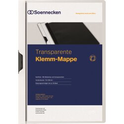 Soennecken 3314 Klemmmappe DIN A4 bis 30Blatt PVC weiß