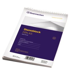 Soennecken 1131 Stenoblock DIN A5 mit Mittellinie 40Blatt weiß