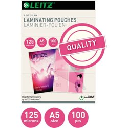 Leitz 33807 Laminierfolie DIN A5 125mic 100 St./Pack.