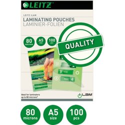 Leitz 33817 Laminierfolie DIN A5 80mic 100 St./Pack.