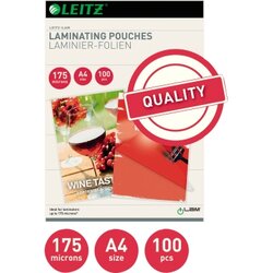Leitz 16933 Laminierfolie DIN A4 175mic 100 St./Pack.