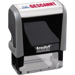 trodat® 128725 Textstempel Printy 4912 GESCANNT 47x18mm blau/rot