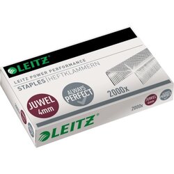 Leitz 56400000 Heftklammer Juwel 4mm verzinkt Metall 2.000 St./Pack.