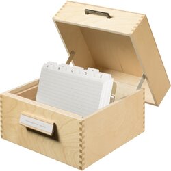 HAN 505 Karteikasten DIN A5 quer max. 900Karten Holtz natur