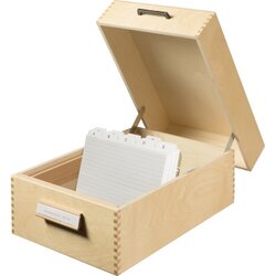 HAN 1005 Karteikasten DIN A5 quer max. 1.500 Karten Holz natur
