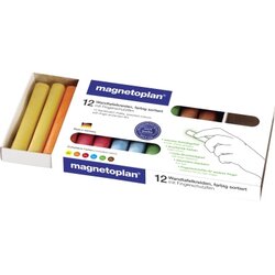 magnetoplan® 12306 Tafelkreide farbig sortiert 12 St./Pack.