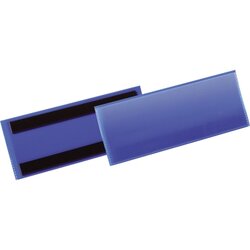 DURABLE 175707 Etikettentasche 1/2 A5 quer magn. d.bl 50 St./Pack.