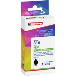 edding 18-316 edding Tintenpatrone wie HP CC654AE Nr901XL sw