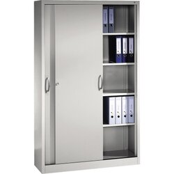 C+P Schiebetürenschrank Acurado 1.200 x 1.950 x 400 mm (B x H x T) weißaluminium