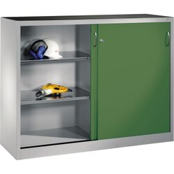 C+P 214709S10023 Werkzeugschrank Schiebetür 1200x1600x400mm lgr/rgn