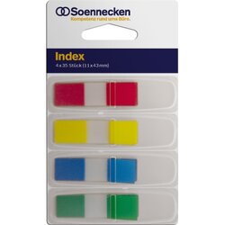 Soennecken 5824 Haftstreifen Index Mini 12,5x43mm 36Streifen 4St.