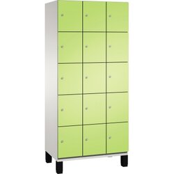 C+P 4510430S10021 Fächerschrank Füße 15Fächer B900mm lgr/cgn