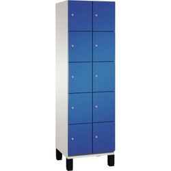 C+P 4510420S10020 Fächerschrank Füße 10Fächer B600mm lgr/ebl