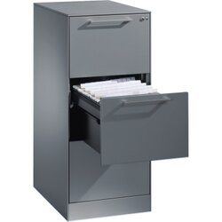 C+P 146245311S10005 Hängeregistraturschrank Asisto A4 1bhg wsalu/wsalu