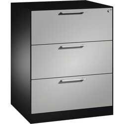 C+P 146243312S10054 Hängeregistraturschrank Asisto A4 2bhg sgr/wsalu
