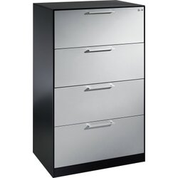 C+P 146223412S10051 Hängeregistraturschrank Asisto A4 2bhg sgr/wsalu