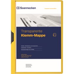 Soennecken 3315 Klemmmappe DIN A4 bis 30Blatt PVC gelb