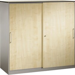 C+P 142031000S10008 Aktensideboard 3OH 1310x1200x435mm wsalu/ah