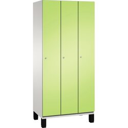 C+P 4510030S10041 Umkleidespind Füße 3Abteile B900mm lgr/cgn