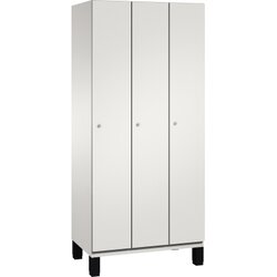 C+P 4510030S10010 Umkleidespind Füße 3Abteile B900mm lgr/lgr