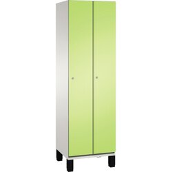C+P 4510020S10048 Umkleidespind Füße 2Abteile B600mm lgr/cgn