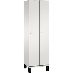 C+P 4510020S10016 Umkleidespind Füße 2Abteile B600mm lgr/lgr