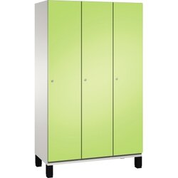 C+P 4510032S10013 Umkleidespind Füße 3Abteile B1200mm lgr/cgn