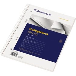 Soennecken 2365 Collegeblock DIN A5 gelocht kariert 80Blatt