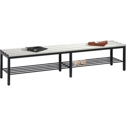 C+P 8052010S10060 Umkleidebank Schuhrost 420x1960x353mm sgr/lgr