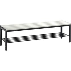 C+P 8051010S10064 Umkleidebank Schuhrost 420x1500x353mm sgr/lgr