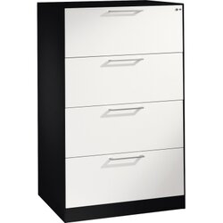 C+P 146223412S10124 Hängeregistraturschrank Asisto A4 2bahnig sgr/rws