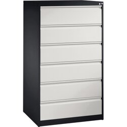 C+P 12936323S10014 Karteischrank Acurado A5 6Schübe sgr/lgr
