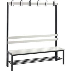 C+P 8051110S10068 Garderobenbank Schuhrost 1710x1500x403mm sgr/lgr