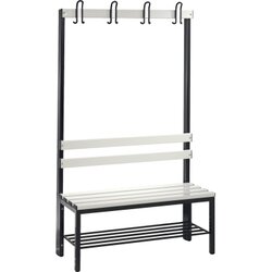 C+P 8050110S10008 Garderobenbank Schuhrost 1710x1000x403mm sgr/lgr