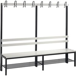 C+P 8052110S10052 Garderobenbank Schuhrost 1710x1960x403mm sgr/lgr