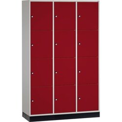 C+P 8470302S10019 Schließf.schrank 12Fächer 1950x1220x500mm lgr/rrt
