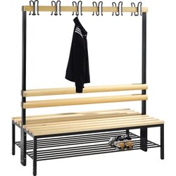 C+P 8051210S10051 Garderobenbank Schuhrost 1710x1500x756mm sgr