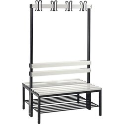 C+P 8050210S10024 Garderobenbank Schuhrost 1710x1000x756mm sgr/lgr