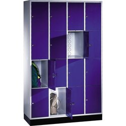 C+P 8470401S10013 Schließf.schrank 16Fächer 1950x1220x500mm lgr/ebl