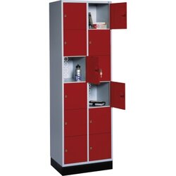 C+P 8670201S10005 Schließf.schrank 12Fächer 1950x620x500mm lgr/rrt