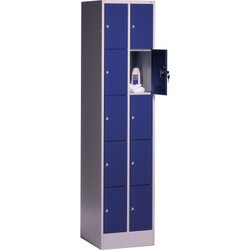 C+P 8570201S10001 Schließf.schrank 10Fächer 1950x620x500mm lgr/ebl