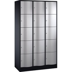 C+P 8570372S10754 Schließf.schrank 15Fächer 1950x1150x540mm sgr/wsalu
