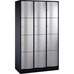 C+P 8470372S10046 Schließf.schrank 12Fächer 1950x1150x540mm sgr/wsalu