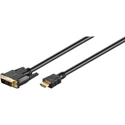 Goobay® 51581 HDMI auf DVI-D Kabel Typ A / DVI-D Stecker 3m schwarz