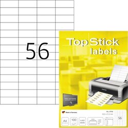 without brand 8700 Etikett TopStick 52,5x21,2mm ws 5.600St