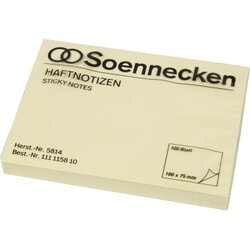 Soennecken 5814 Haftnotiz 100x75mm 100Blatt gelb