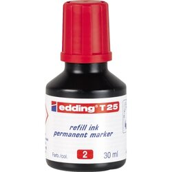 edding 4-T25002 Nachfülltusche T 25 30ml geruchsarme Tusche rot