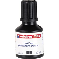 edding 4-T25001 Nachfülltusche T 25 30ml geruchsarme Tusche schwarz