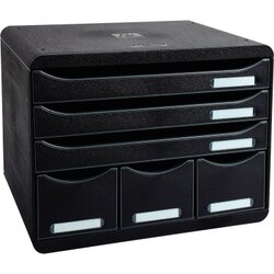 Exacompta 306714D Schubladenbox STORE-BOX MAXI 6Schübe schwarz